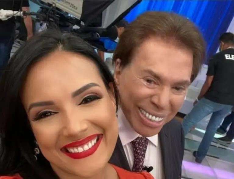 Marcia Dantas e Silvio Santos