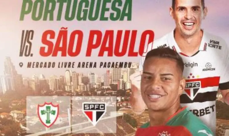 Onde assistir ao vivo Portuguesa x São Paulo pelo Campeonato Paulista hoje às 21h35