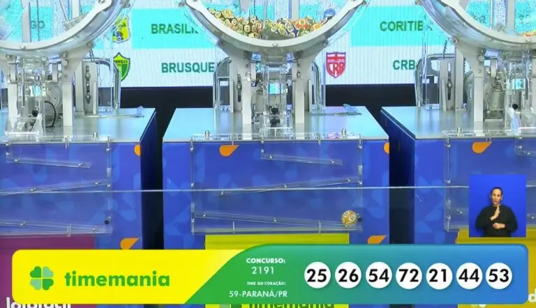 Resultado Timemania 2191