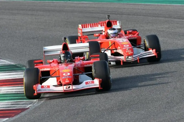 Schumacher e Barichello Ferrari