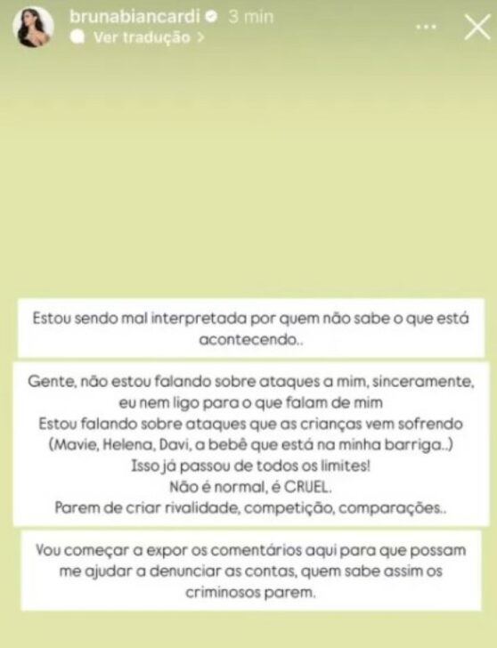 Stories de Bruna Biancardi
