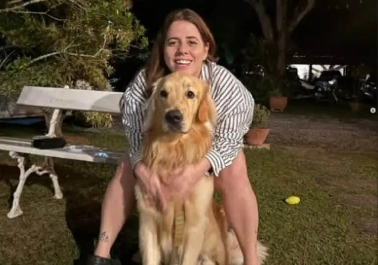 Tati Machado com cachorro