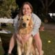 Tati Machado com cachorro
