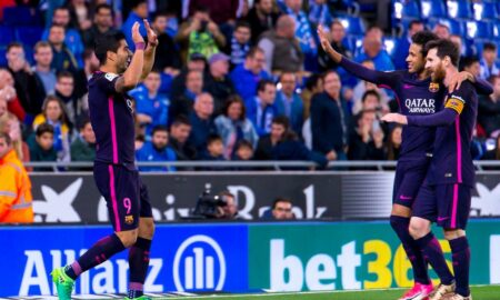 Trio MSN Messi Suárez Neymar pelo Barcelona