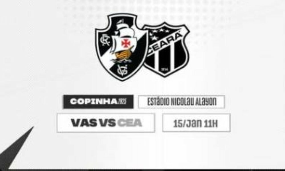 Onde assistir ao vivo Vasco x Ceará pela Copinha 2025
