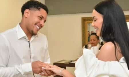 Vitor Roque e Dayana Lins