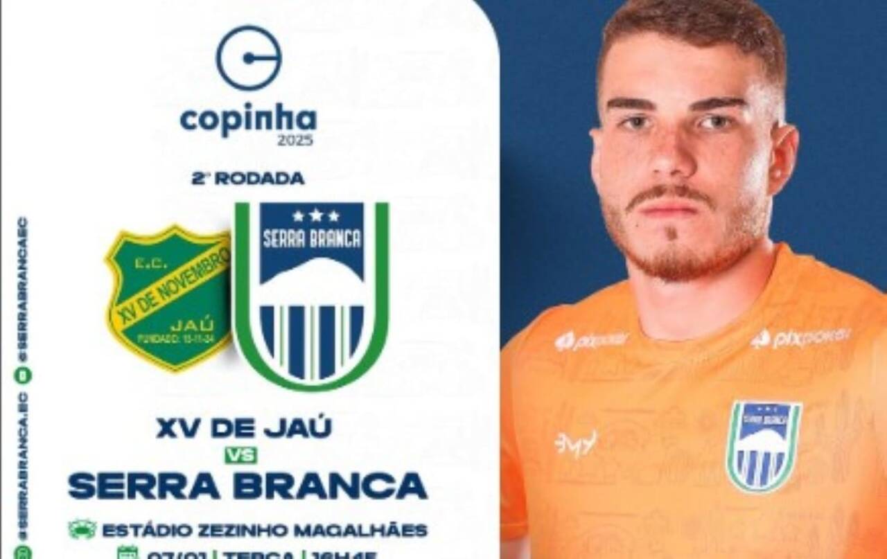 Onde assistir ao vivo XV de Jaú x Serra Branca pela Copinha 2025