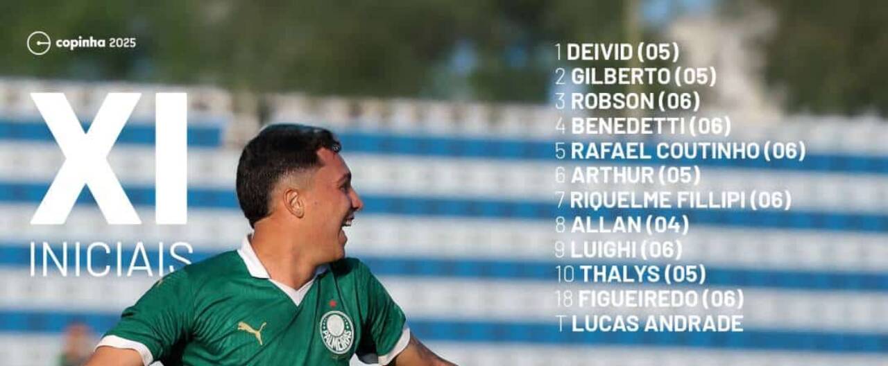Palmeiras inicia a Copinha 2025 com goleada de 4 a 0 sobre o Náutico-RR no primeiro tempo