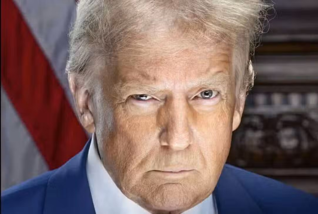 Foto oficial de Trump como 47º presidente dos Estados Unidos — Foto: Divulgação