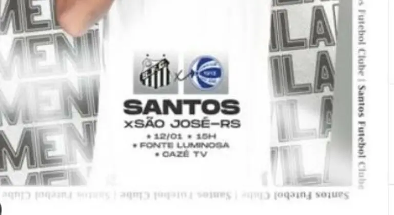 Onde assistir ao vivo São José x Santos pela Copinha 2025