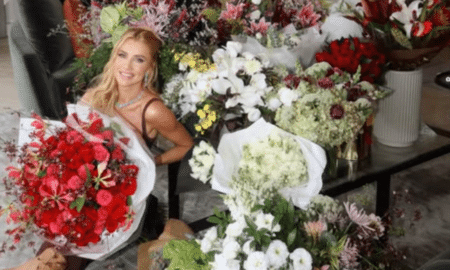 Ana Paula Siebert com flores