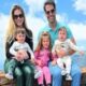 Bárbara Evans com marido e filhos