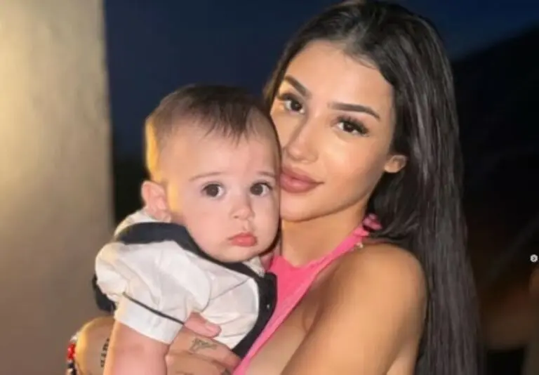 Bia Miranda com o filho