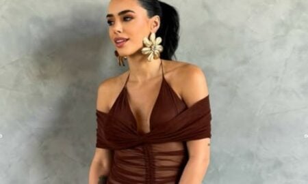 Bruna Biancardi vestido marrom