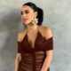 Bruna Biancardi vestido marrom
