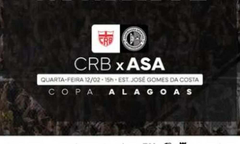 Onde assistir ao vivo CRB x ASA pela Copa Alagoas 2025