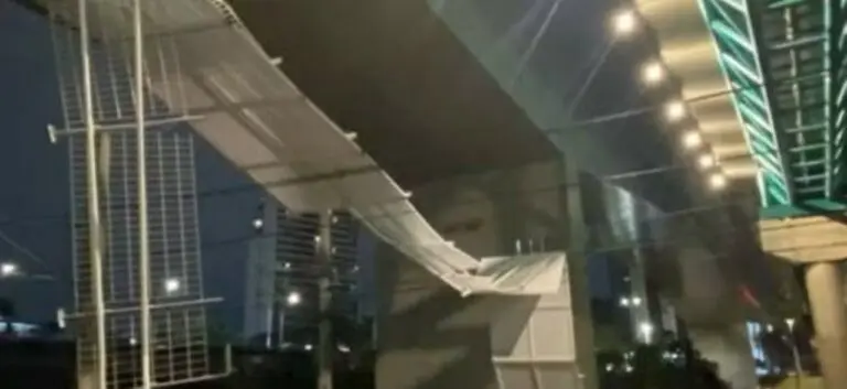Ciclopassarela sobre o Rio Pinheiros fiocu danificada após chuva