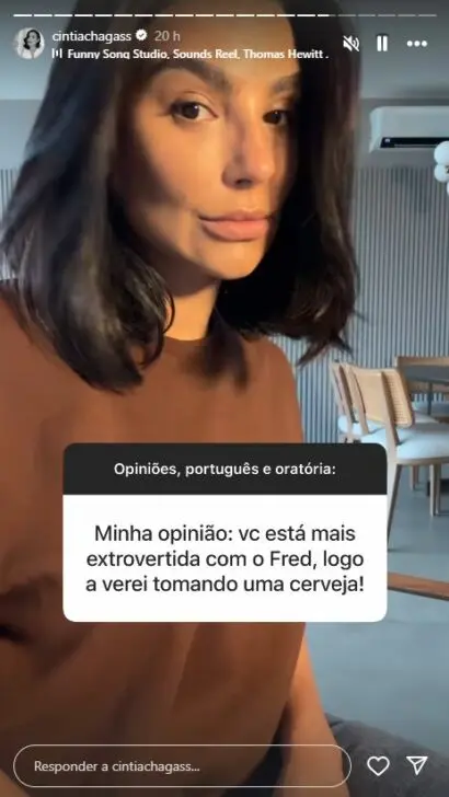 Cíntia Chagas em stories