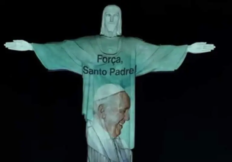 Cristo redentor com Papa