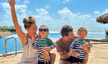 Emílio Dantas, Fabiula Nascimento e filhos