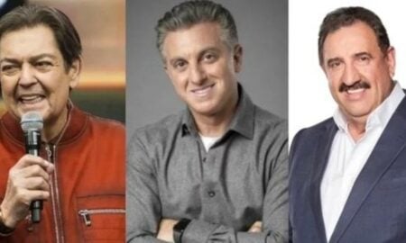 Faustao, Luciano e Ratinho.