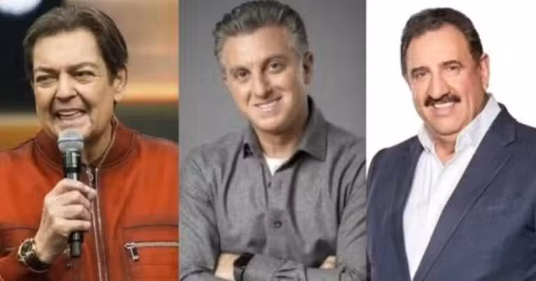 Faustao, Luciano e Ratinho.