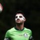 Flaco López durante treino do Palmeiras antes do Dérbi