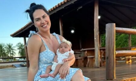 Graciele Lacerda e filha Clara