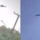 Helicóptero da polícia esbarra em rede elétrica