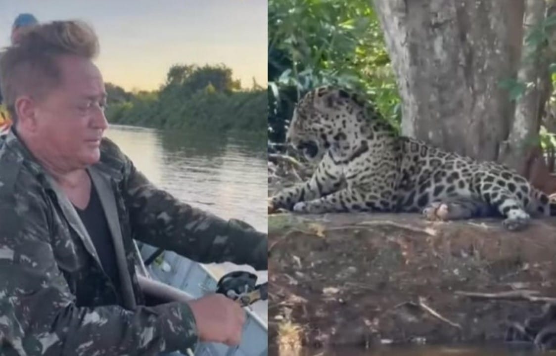 Leonardo pesca e encontra onça