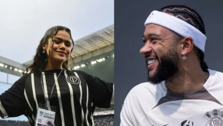 Maísa Silva e Memphis Depay