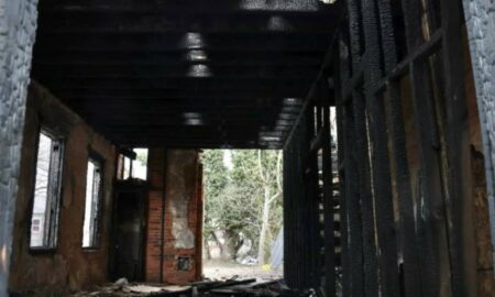 A fire nearly gutted the Martin Luther King Jr. house in Camden in March of 2023, but efforts continue to preserve it as a museum dedicated to the civil rights leader's time in Camden. (Emma Lee/WHYY
