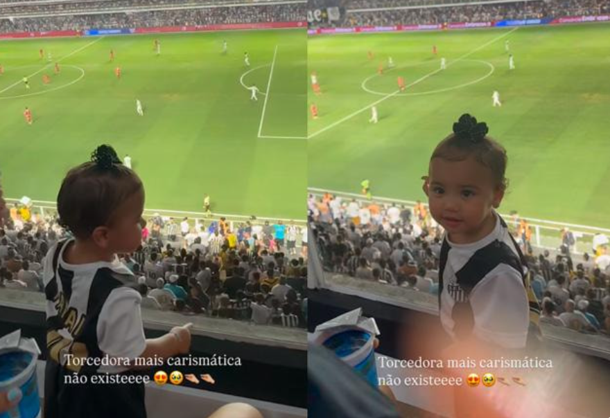 Mavie no jogo do Santos