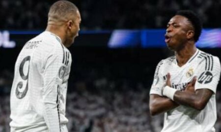 Mbappé e Vini Jr pelo Real Madrid