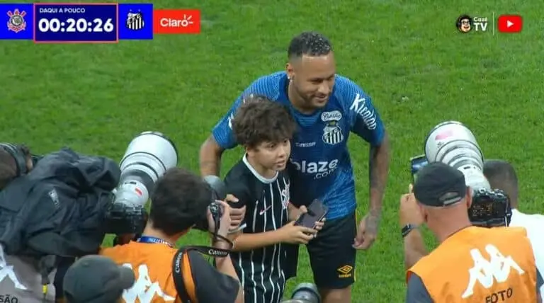 Menino corinthians e neymar