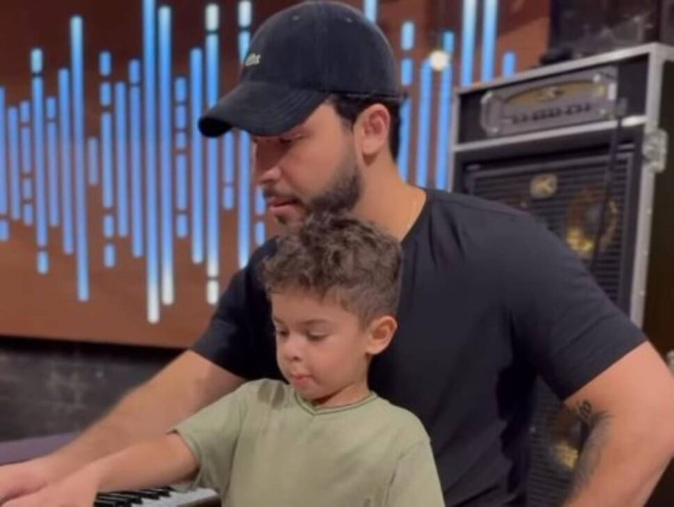 Murilo Huff e filho Léo