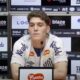 O argentino Benjamin Rollheiser durante sua apresentação pelo Santos