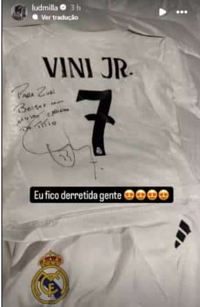 Presente de Vini Jr para filha de Ludmilla