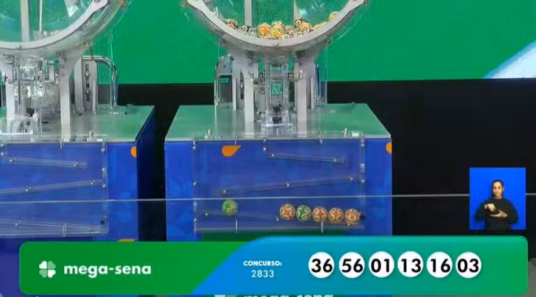 Resultado Mega-Sena 2833