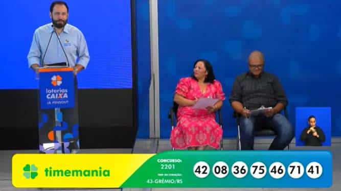 Resultado Timemania 2201