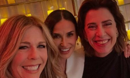 Rita Wilson, Demi More e Fernanda Torres at the Oscar dinner