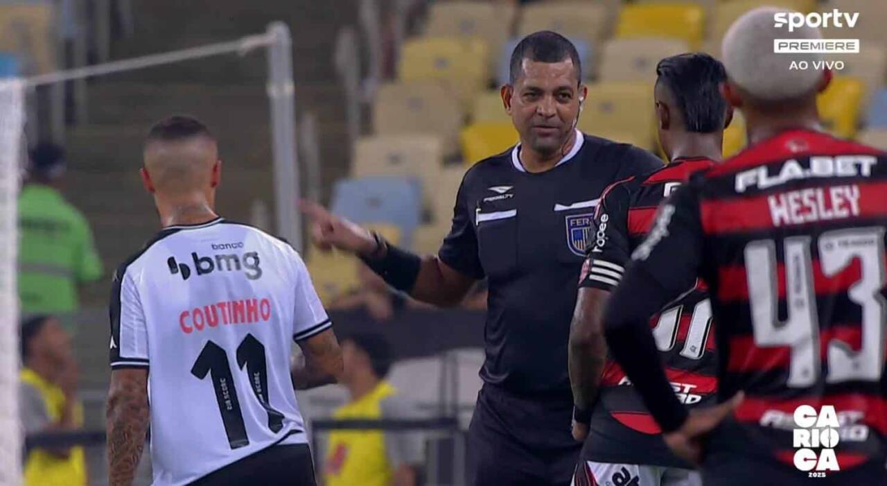 VAR anula gol de Plata para o Flamengo; jogo segue com vantagem rubro-negra sobre Vasco no Campeonato Carioca
