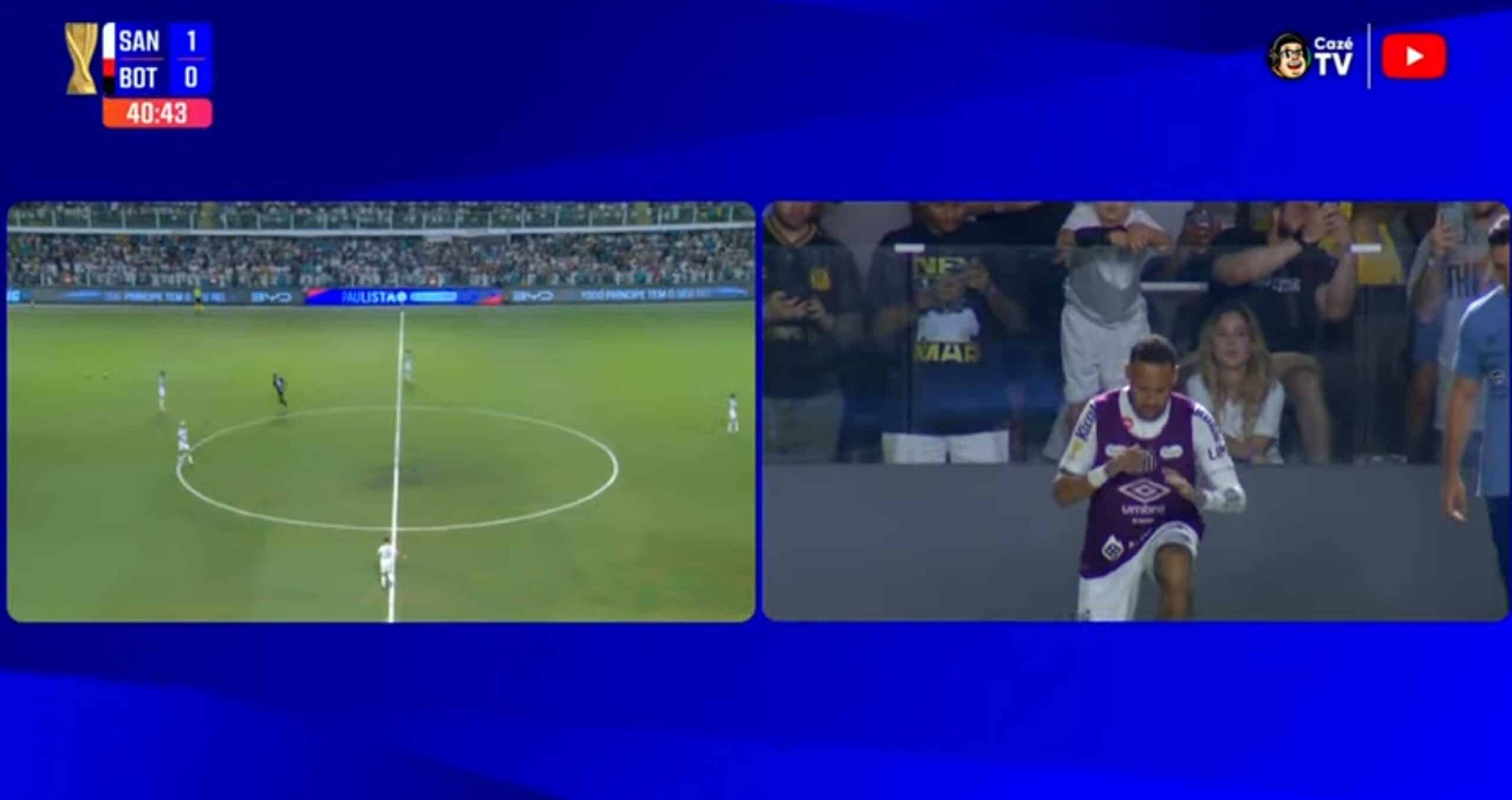 neymar aquecimento