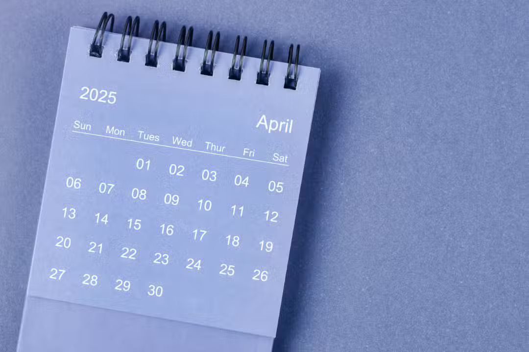 Calendário abril 2025
