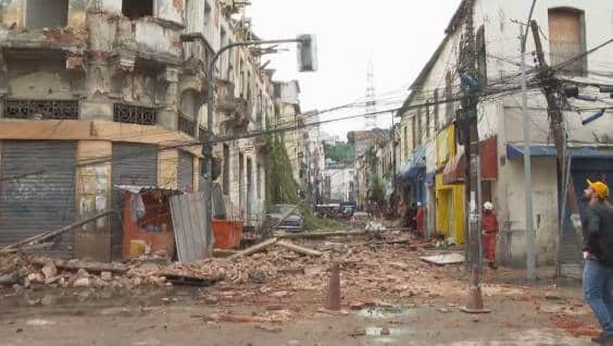 Desabamento no centro do RJ 