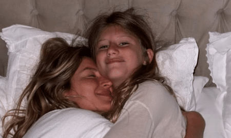 Gisele com filha