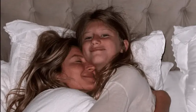Gisele com filha