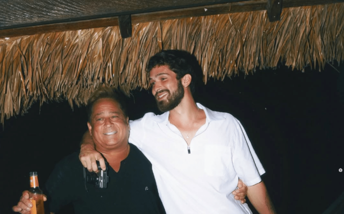 João Guilherme com pai