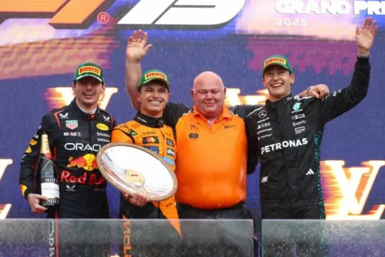 Lando Norris, Verstappen e Russell
