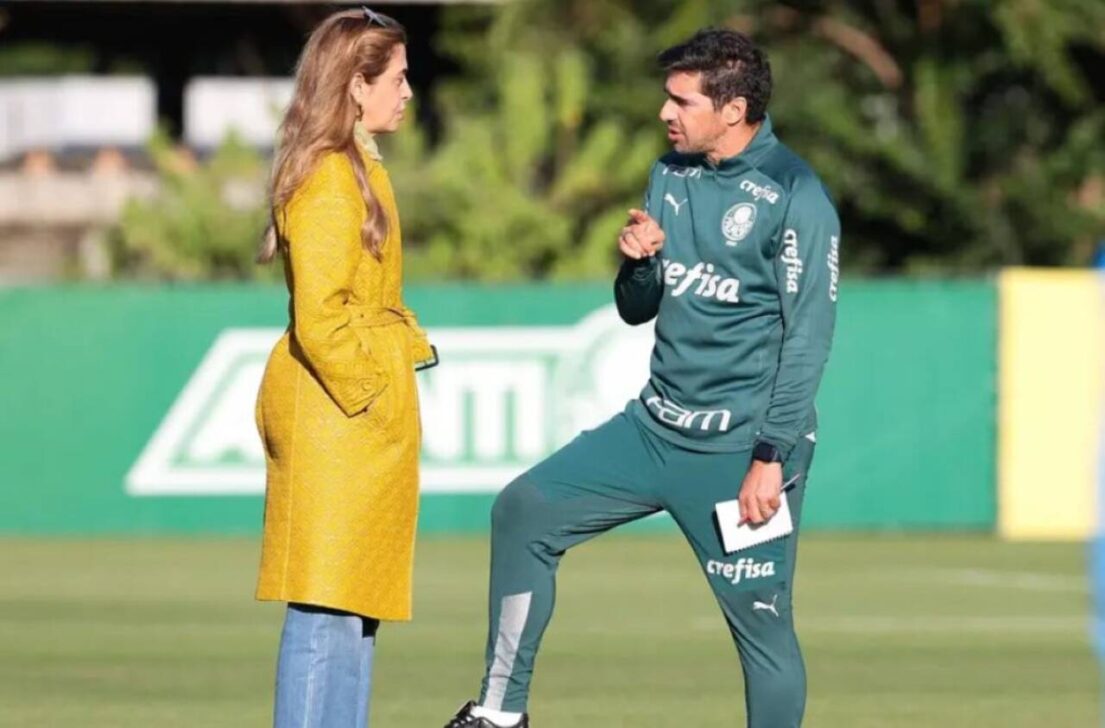 Leila Pereira e Abel Ferreira